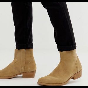 ASOS stacked heel chelsea boots
